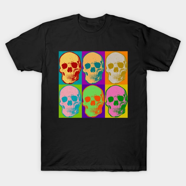 Skull Pop Art Love Skulls T-Shirt by joannejgg